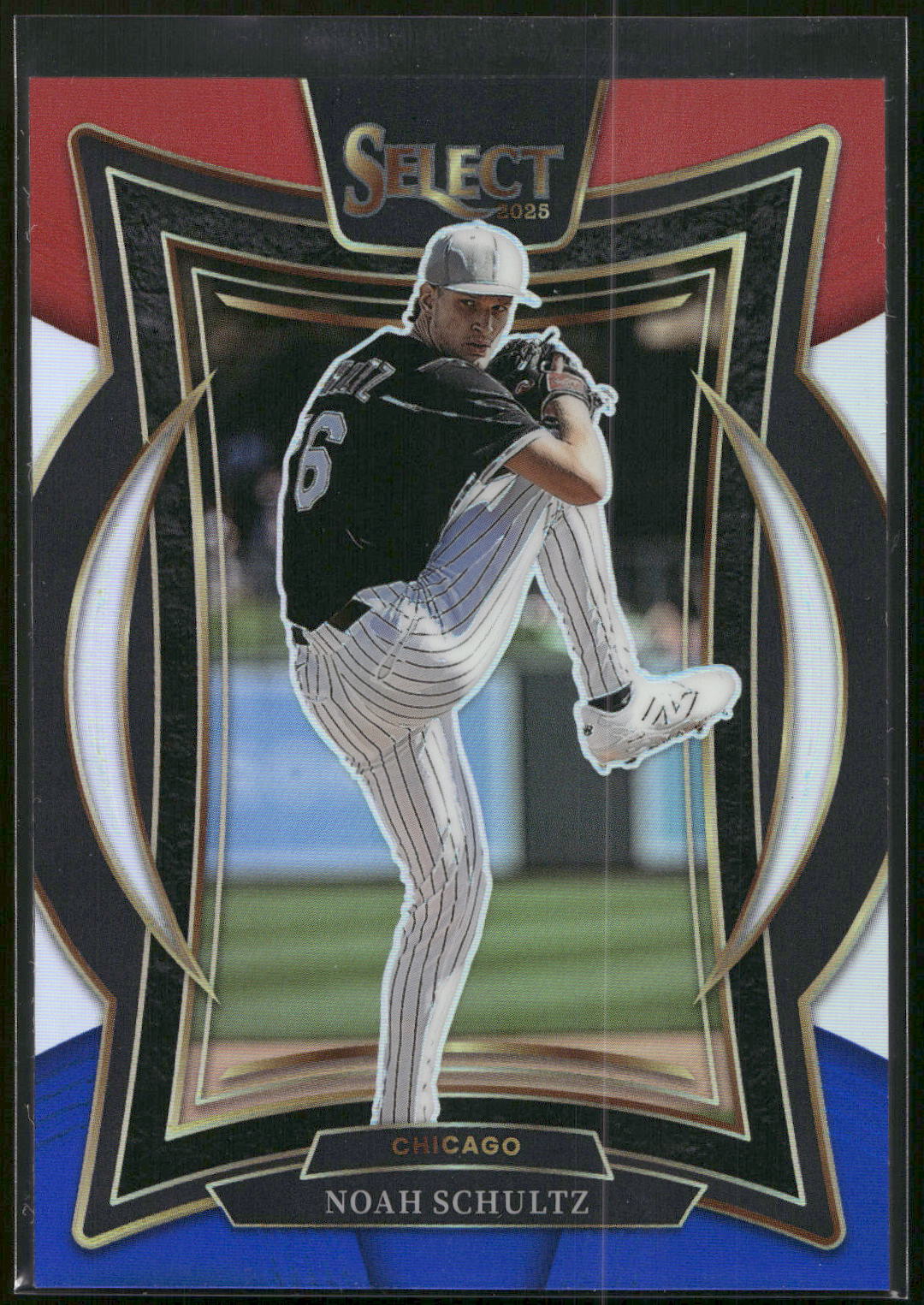 2025 Panini Select #35 Noah Schultz Red and Blue Prizms #/399