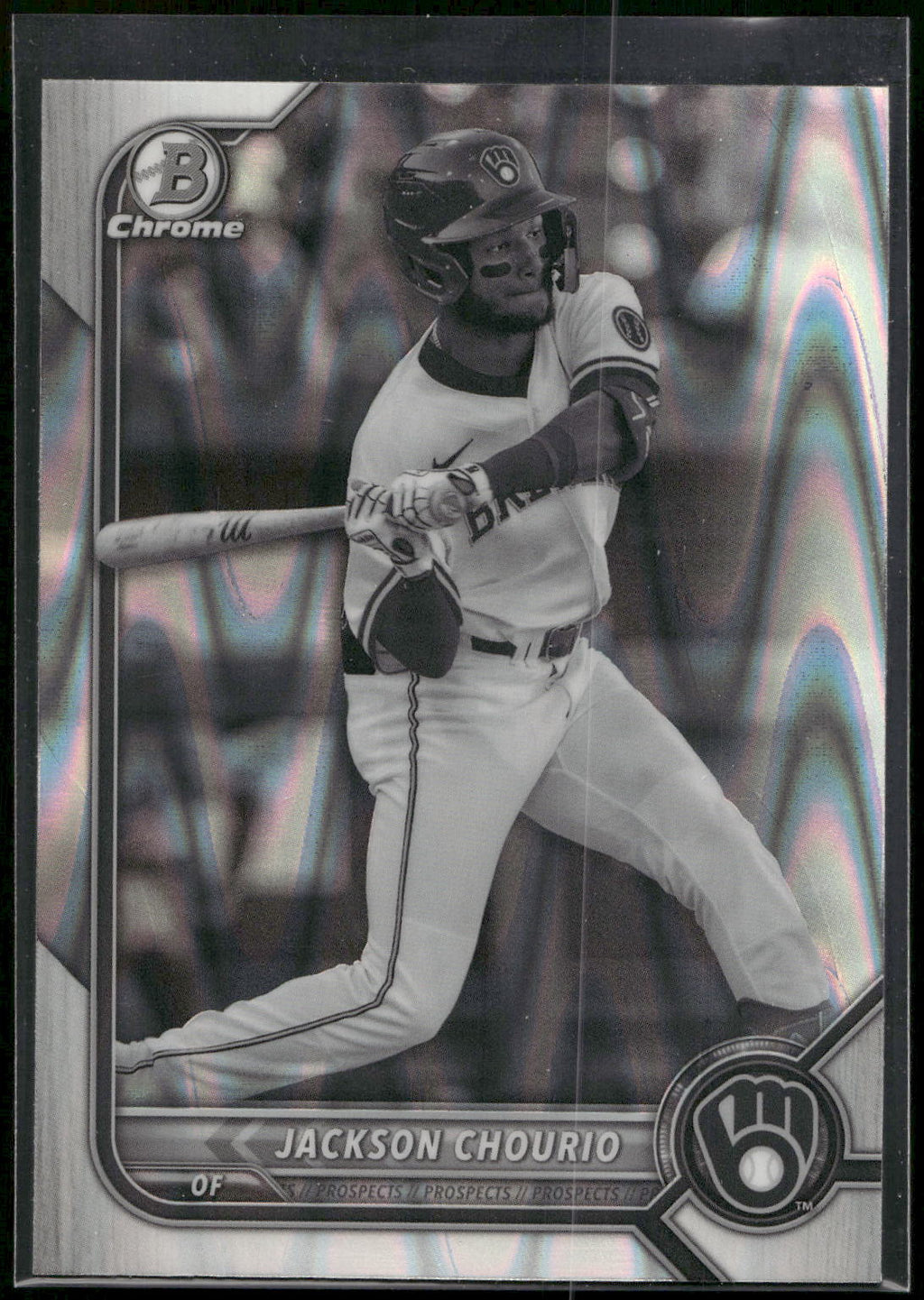 2022 Bowman Draft #BDC-115 Jackson Chourio Chrome RayWave Refractor