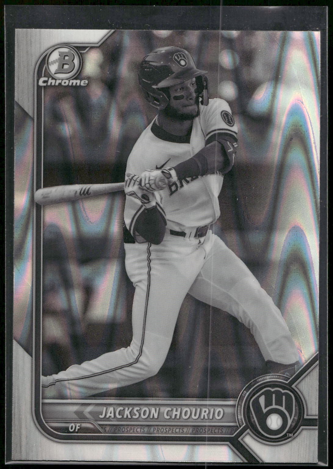 2022 Bowman Draft #BDC-115 Jackson Chourio Chrome RayWave Refractor