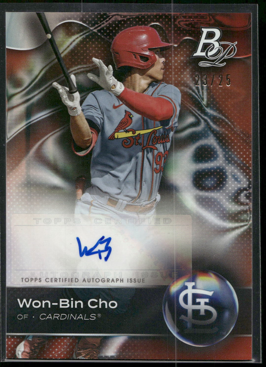2023 Bowman Platinum #TOP-92 Won-Bin Cho Top Prospect Autographs Orange #/25