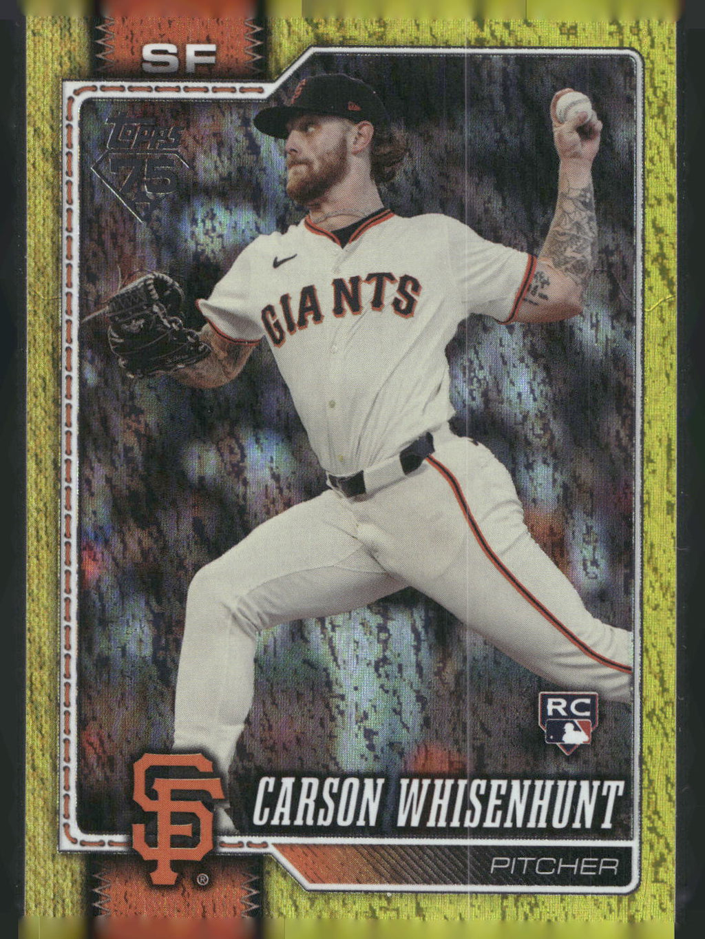 2026 Topps #184 Carson Whisenhunt Gold Sandglitter #/50