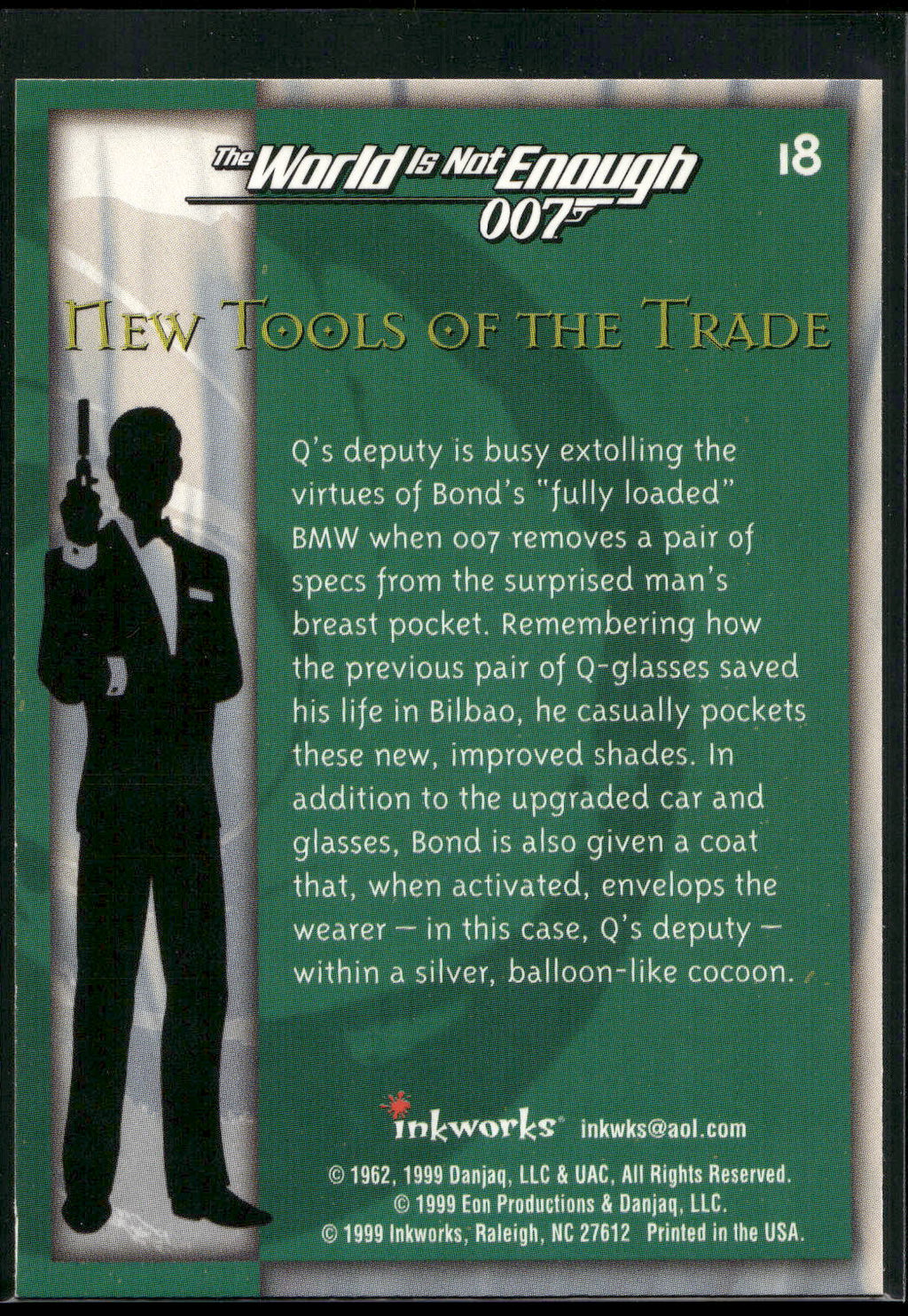 1999 Inkworks James Bond The World Is Not Enough #18 New Tools of the Trade