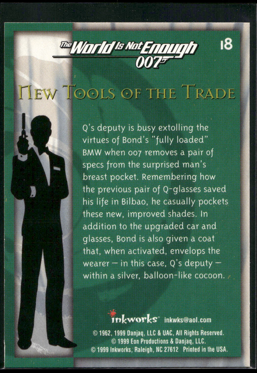 1999 Inkworks James Bond The World Is Not Enough #18 New Tools of the Trade