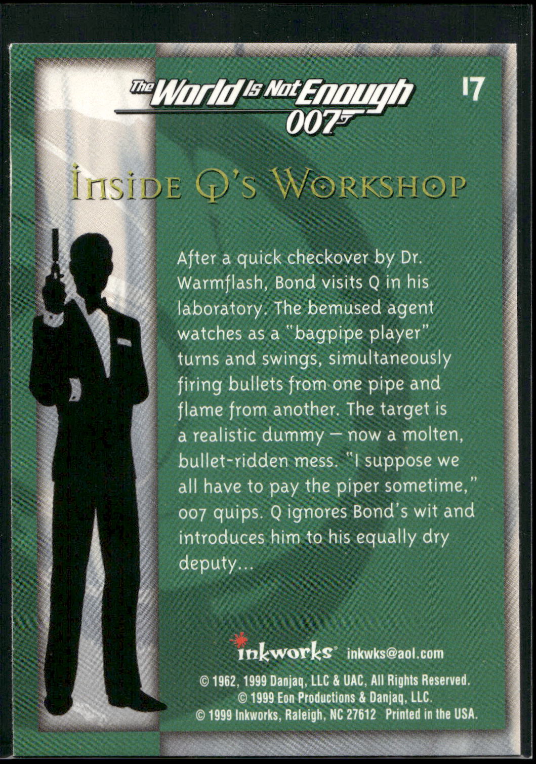 1999 Inkworks James Bond The World Is Not Enough #17 Inside Q's Workshop