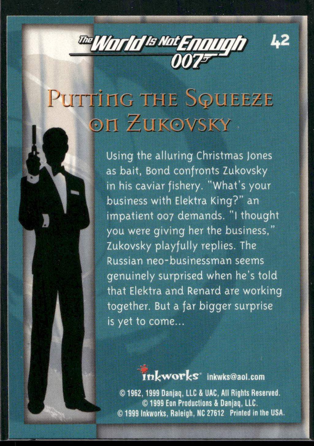 1999 Inkworks James Bond The World Is Not Enough #42