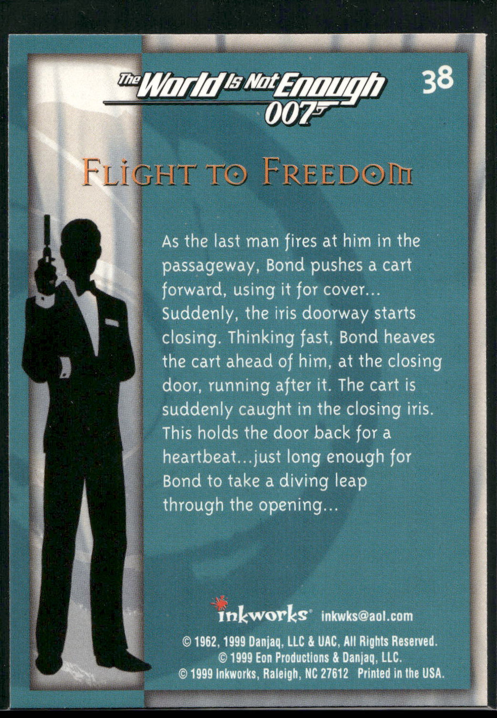 1999 Inkworks James Bond The World Is Not Enough #38 Flight to Freedom