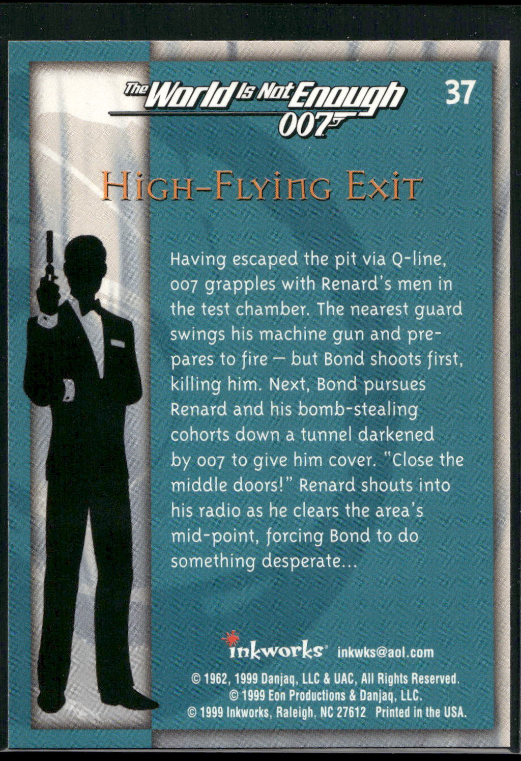 1999 Inkworks James Bond The World Is Not Enough #37 High-Flying Exit