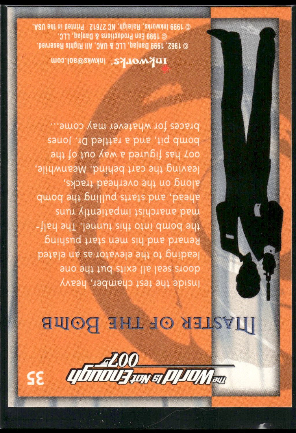 1999 Inkworks James Bond The World Is Not Enough #35 Master of the Bomb