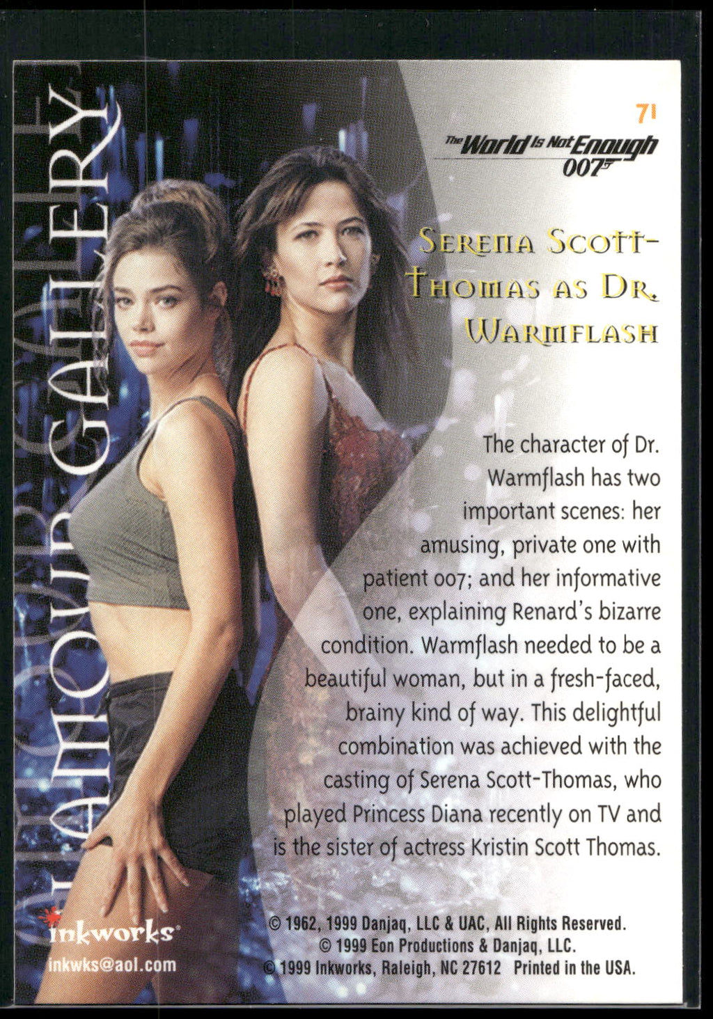 1999 Inkworks James Bond The World Is Not Enough #71