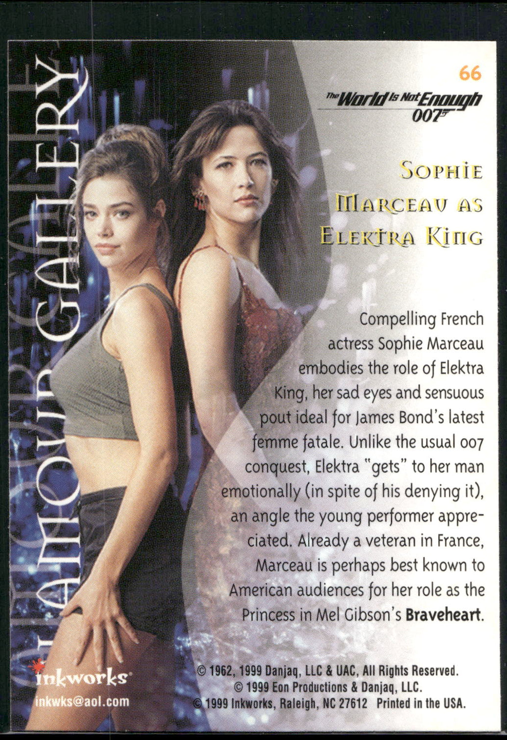 1999 Inkworks James Bond The World Is Not Enough #66