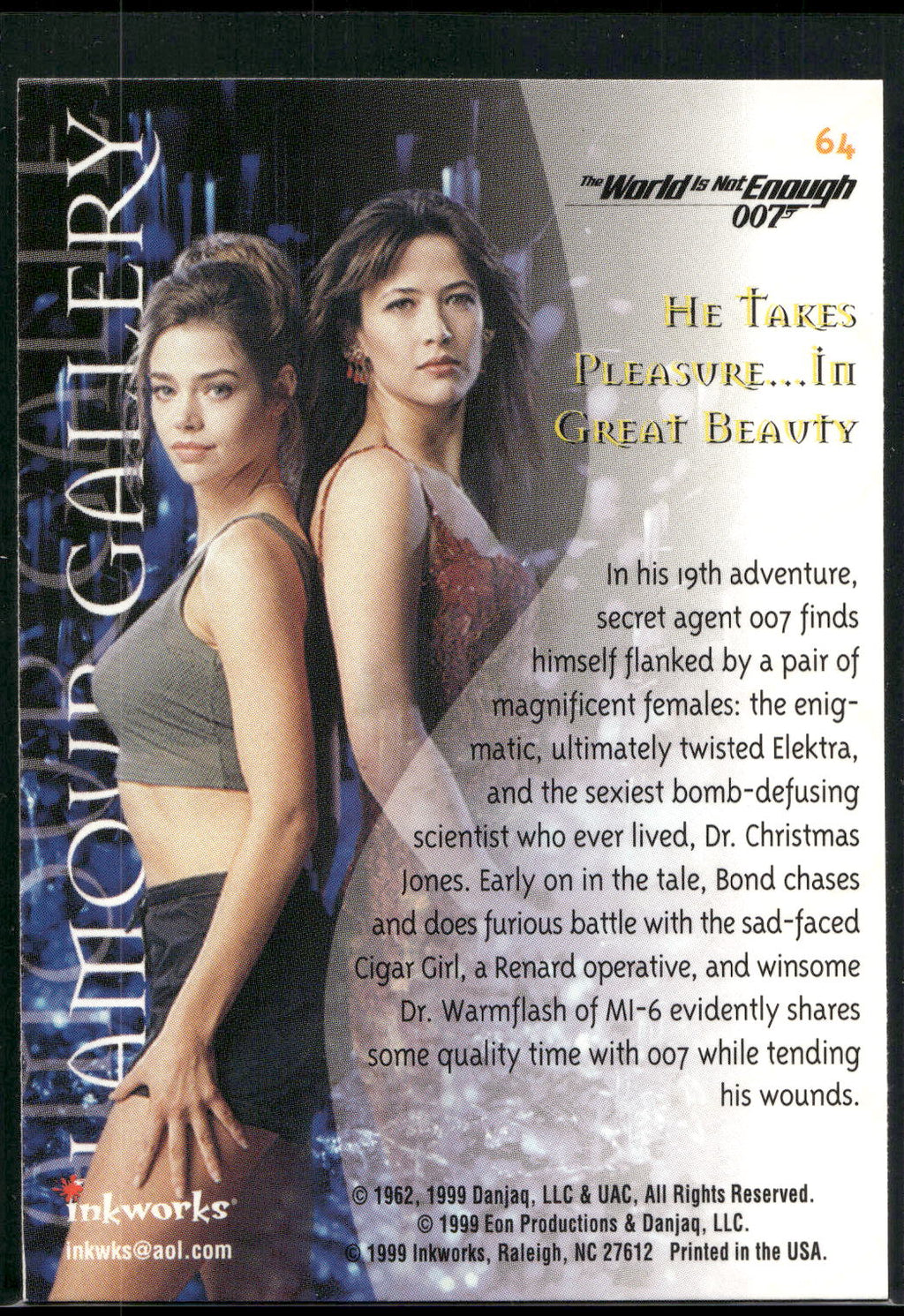 1999 Inkworks James Bond The World Is Not Enough #64