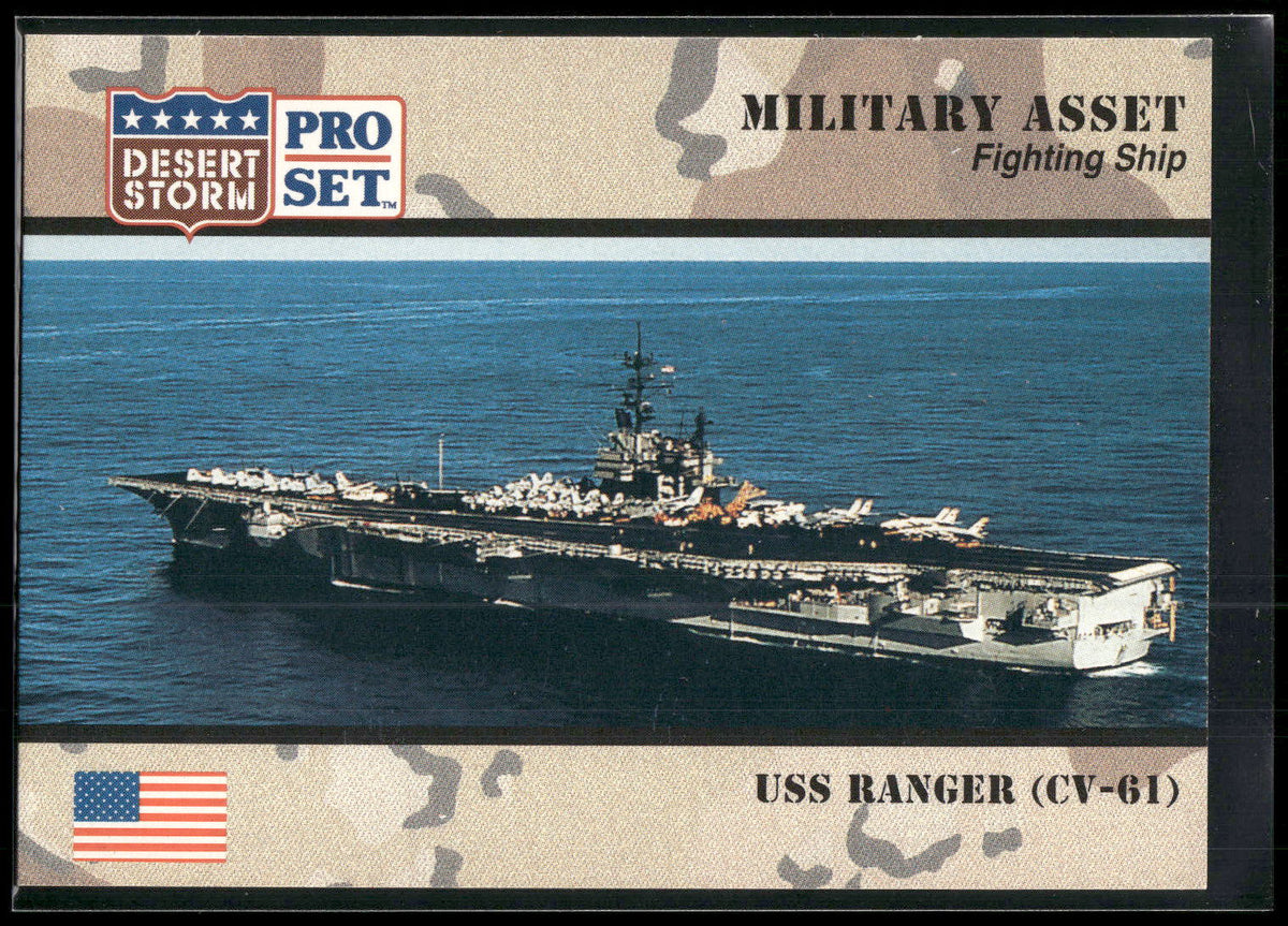 1991 Pro Set Desert Storm #185 USS Ranger (CV-61)