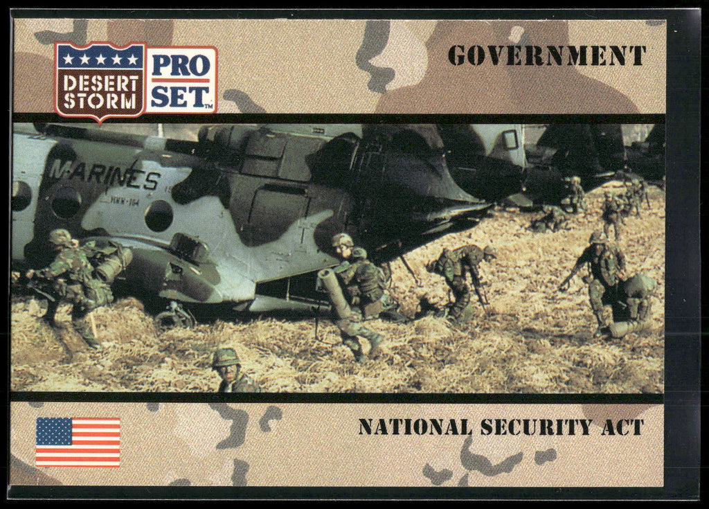 1991 Pro Set Desert Storm #109 National Security Act