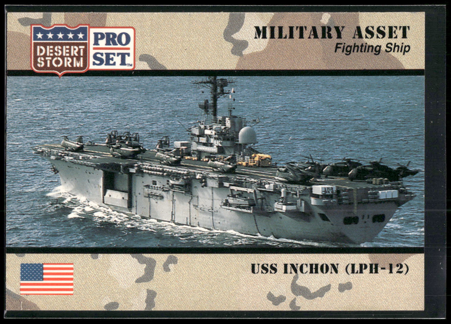 1991 Pro Set Desert Storm #179 USS Inchon (LPH-12)
