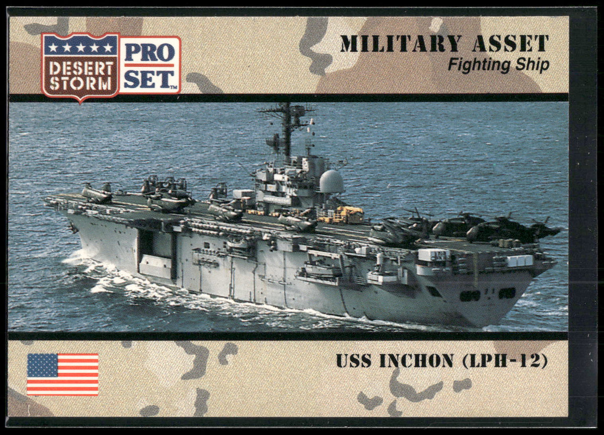 1991 Pro Set Desert Storm #179 USS Inchon (LPH-12)