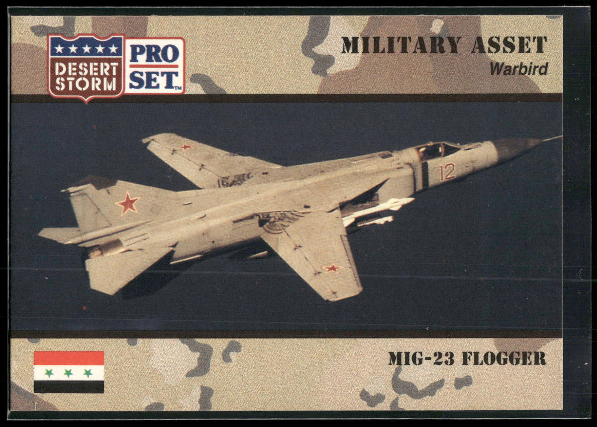 1991 Pro Set Desert Storm #228 MIG-23 Flogger