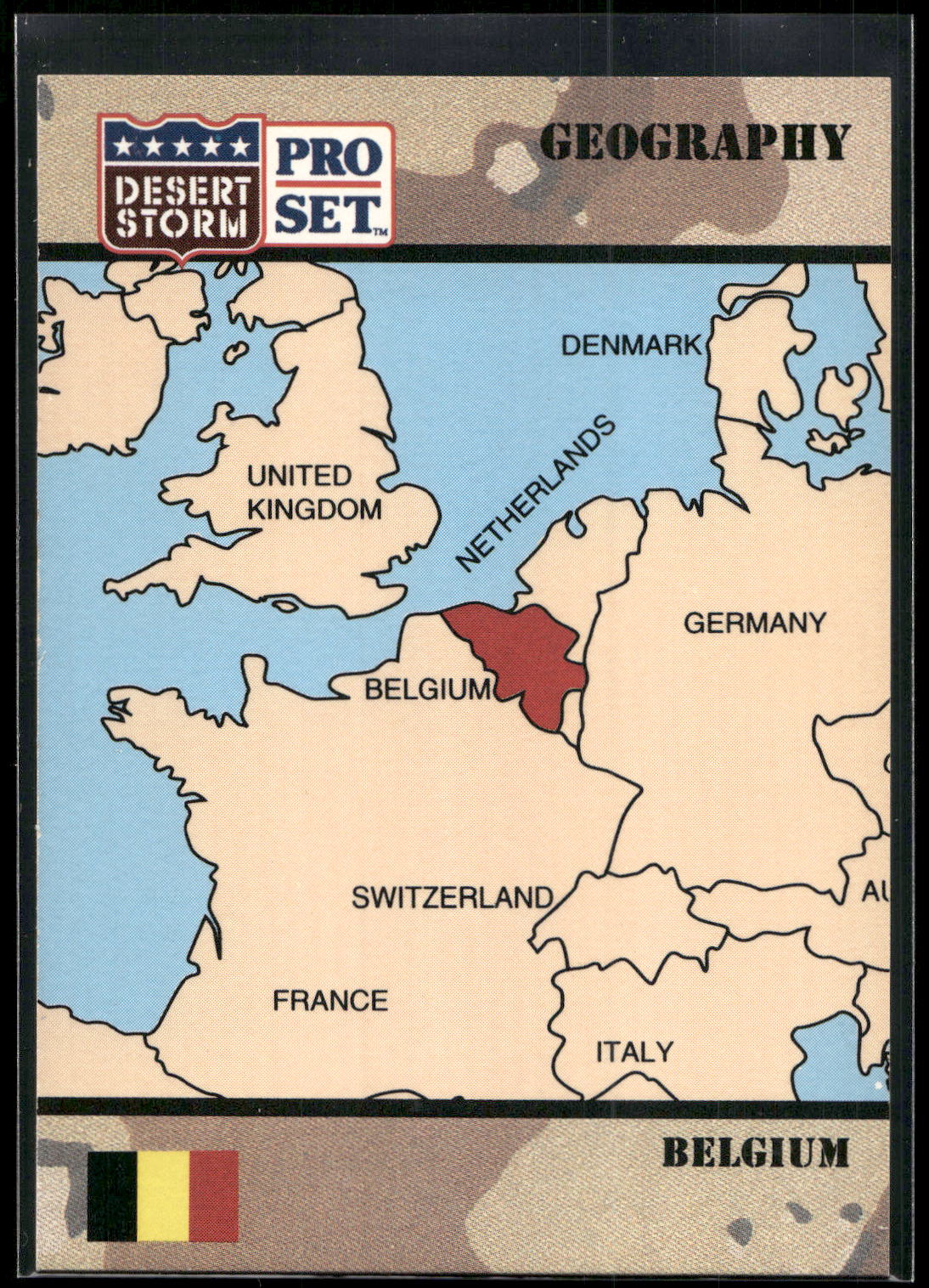 1991 Pro Set Desert Storm #9 Kingdom of Belgium