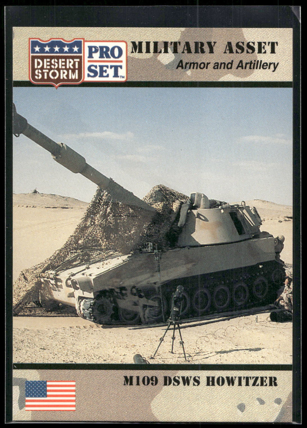 1991 Pro Set Desert Storm #205 M109 DSWS Howitzer