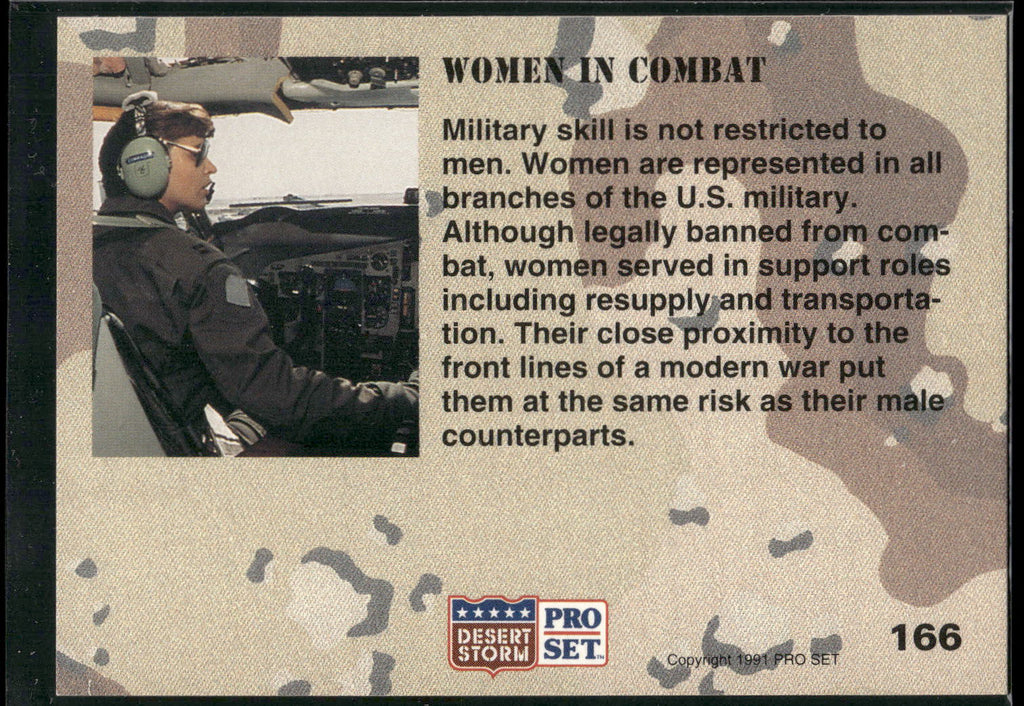 1991 Pro Set Desert Storm #166 Women in Combat