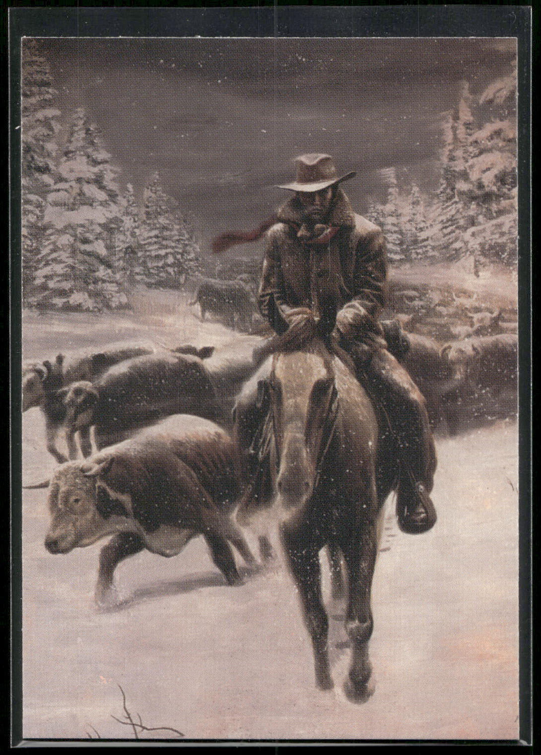 1996 Keepsake Collectibles Wild West: Mort Kunstler #35 Blizzard Range