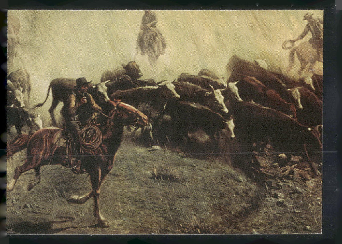 1996 Keepsake Collectibles Wild West: Mort Kunstler #39 Stir Up the Dust