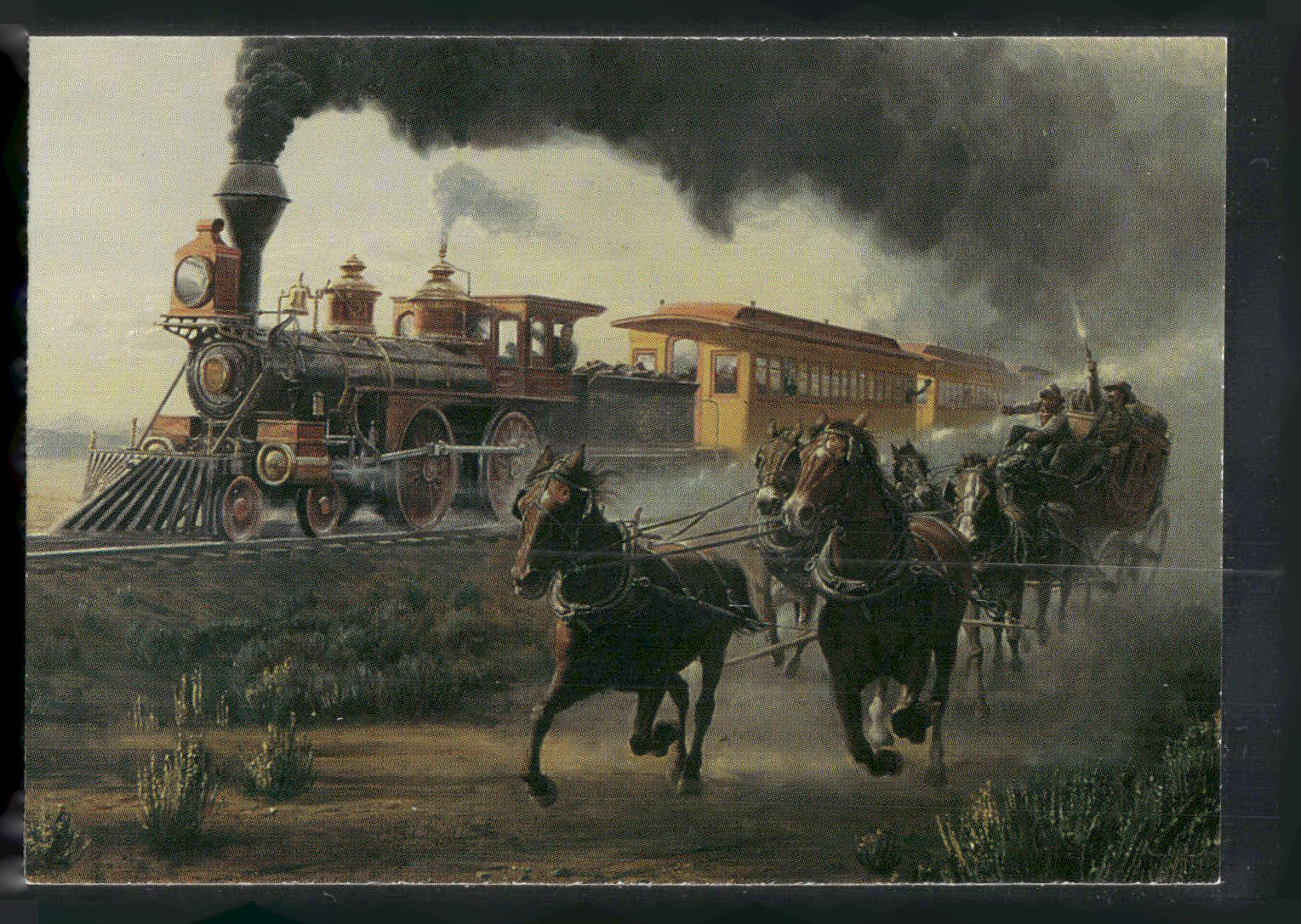 1996 Keepsake Collectibles Wild West: The Art of Mort Kunstler #32 The Race