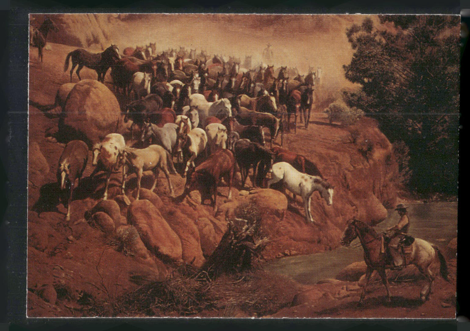 1996 Keepsake Collectibles Wild West: Mort Kunstler #34 Dry Gulch Canyon