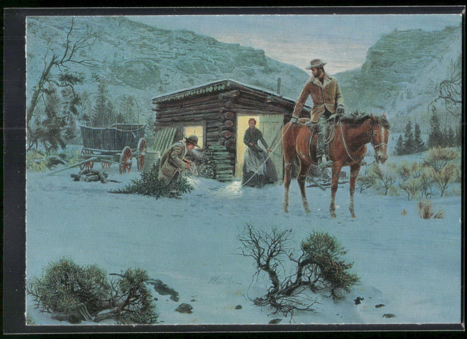 1996 Keepsake Collectibles Wild West: Mort Kunstler #23 First Christmas