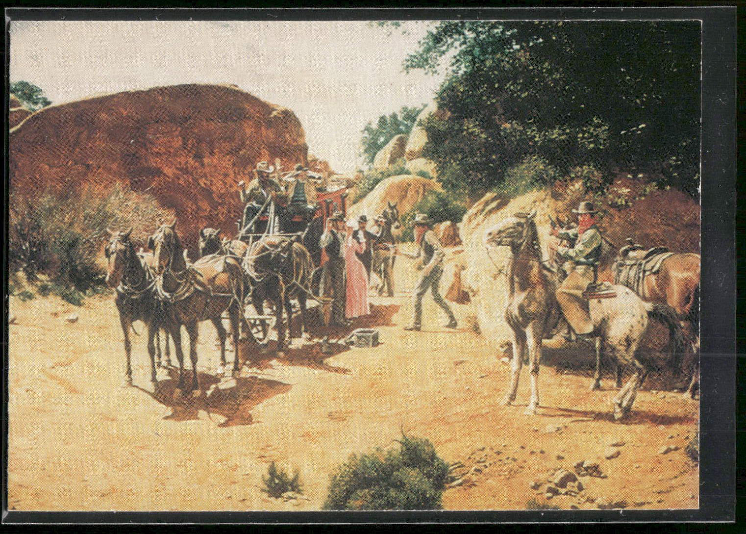 1996 Keepsake Collectibles Wild West: Mort Kunstler #28 Stage Coach Holdup
