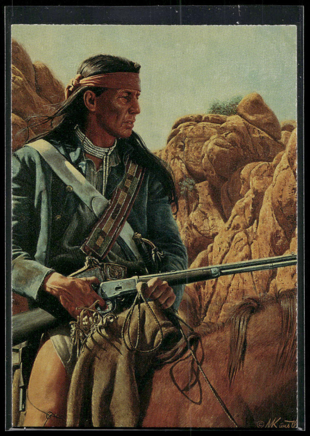 1996 Keepsake Collectibles Wild West: Mort Kunstler #62 His New Blue Coat