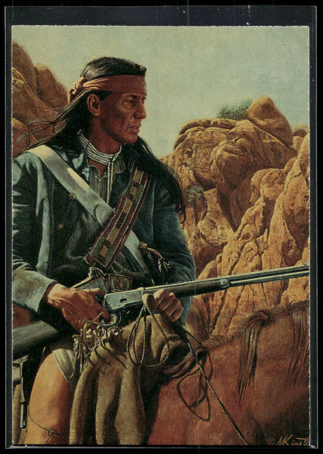 1996 Keepsake Collectibles Wild West: Mort Kunstler #62 His New Blue Coat