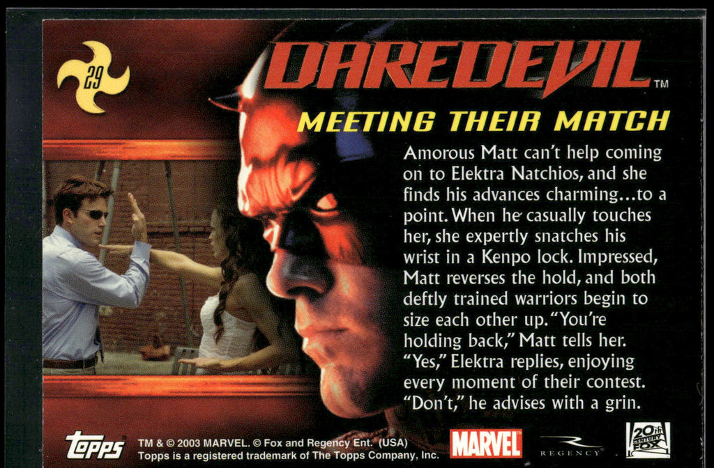2003 Topps Daredevil #29 Meeting Their Match