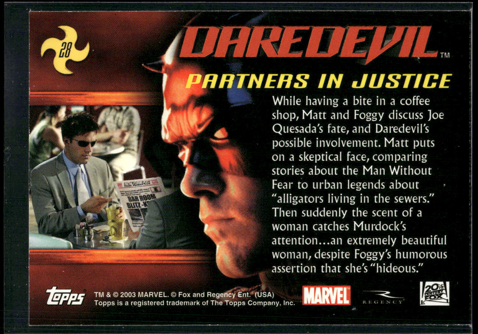 2003 Topps Daredevil #28 Partners in Justice