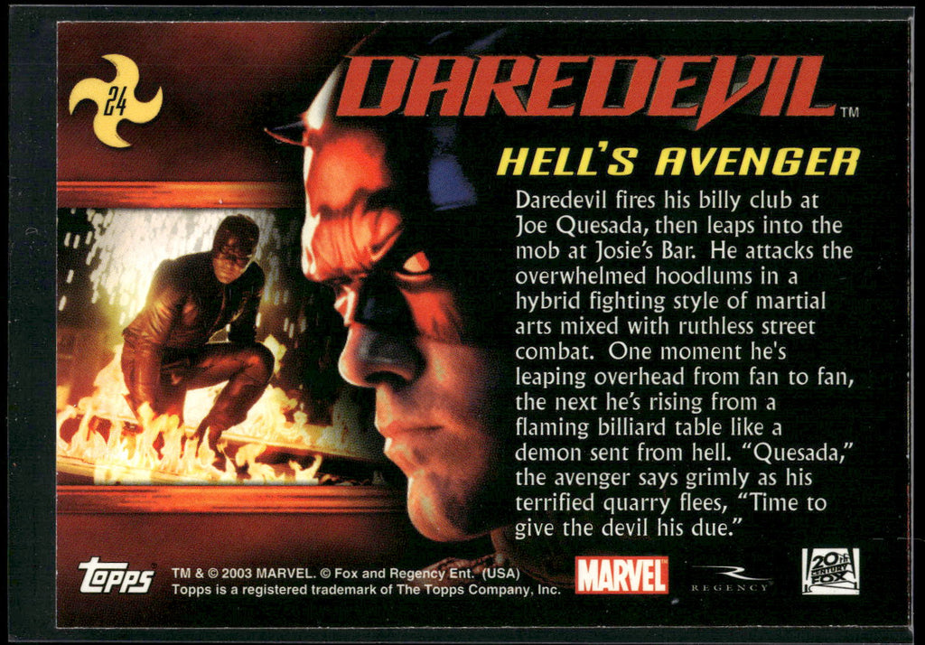 2003 Topps Daredevil #24 Hell's Avenger