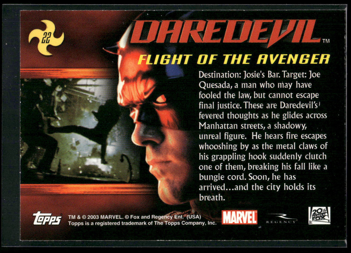 2003 Topps Daredevil #22 Flight of the Avenger