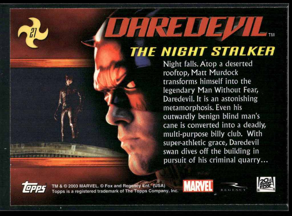 2003 Topps Daredevil #21 The Night Stalker