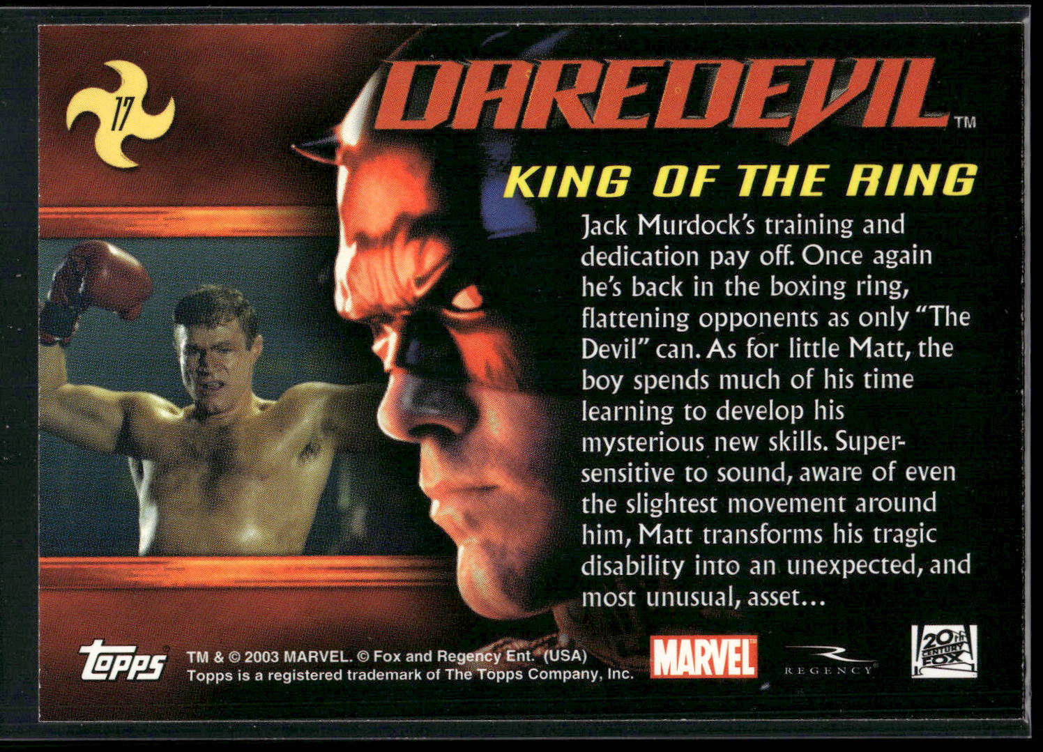 2003 Topps Daredevil #17 King of the Ring