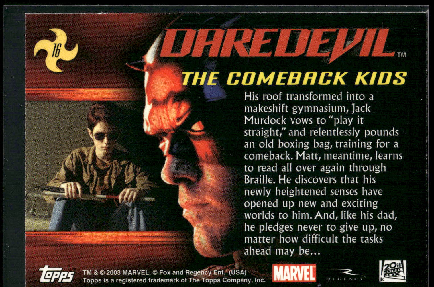 2003 Topps Daredevil #16 The Comeback Kids