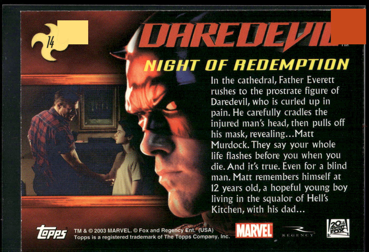 2003 Topps Daredevil #14 Night of Redemption