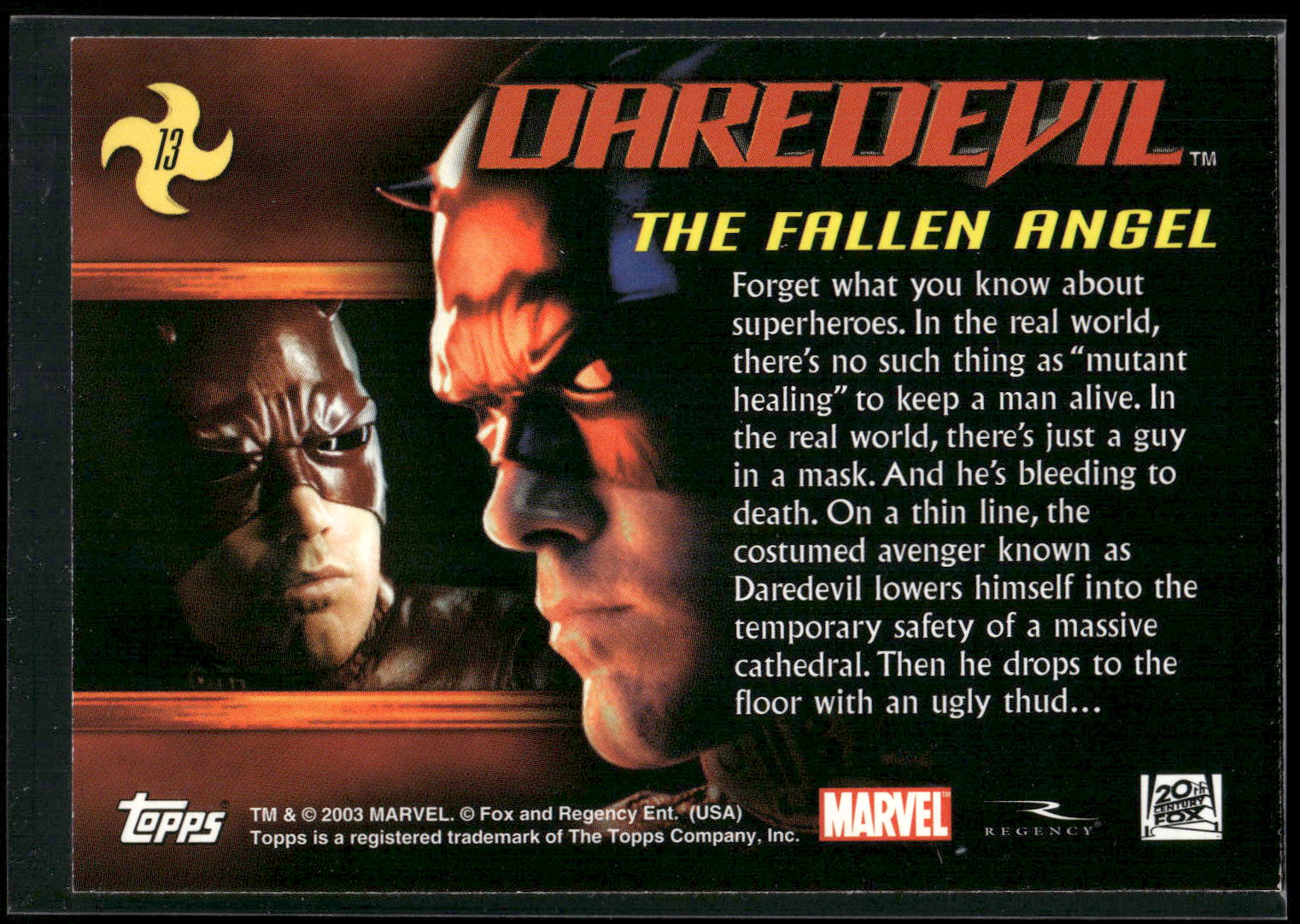 2003 Topps Daredevil #13 The Fallen Angel