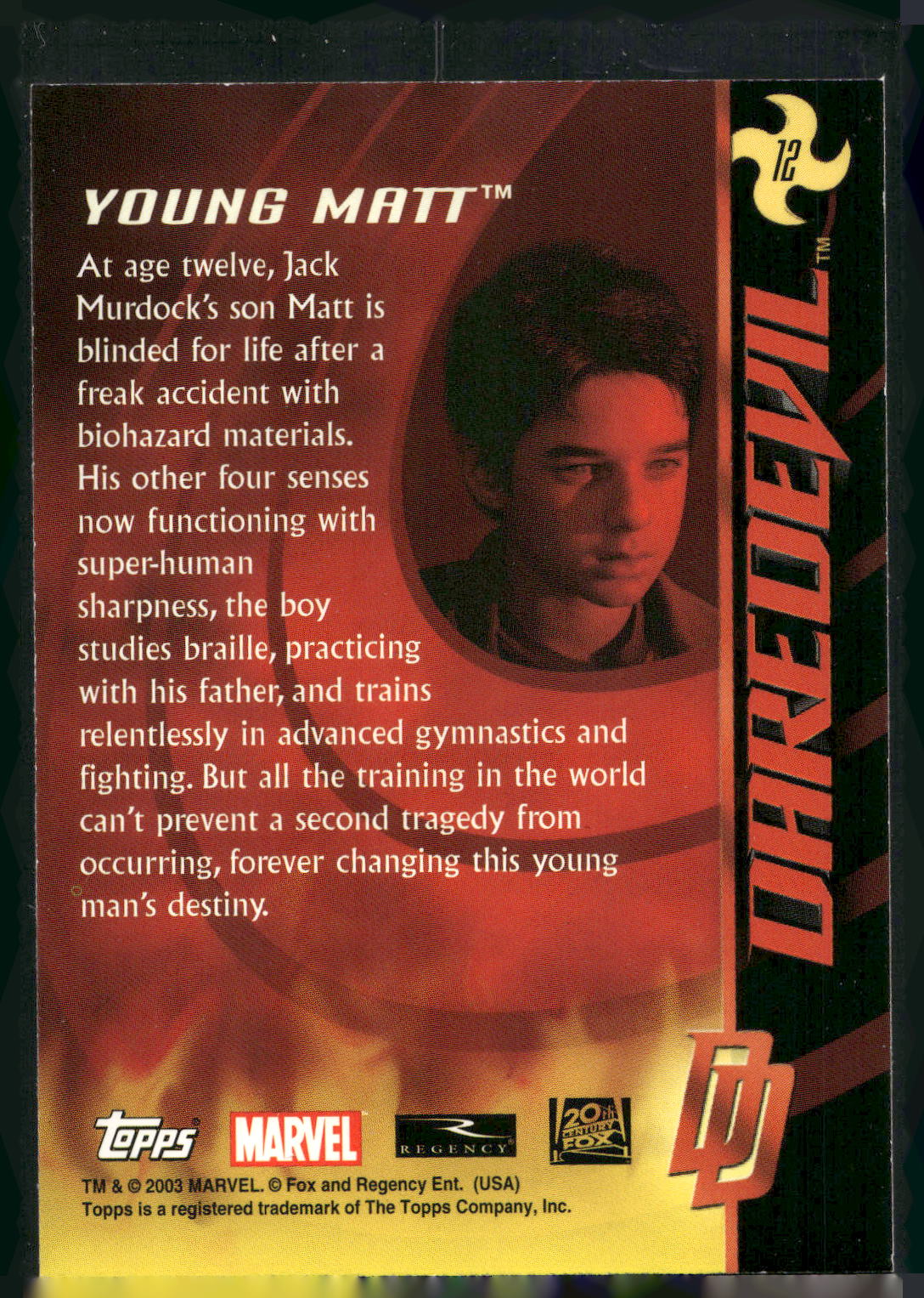 2003 Topps Daredevil #12 Young Matt