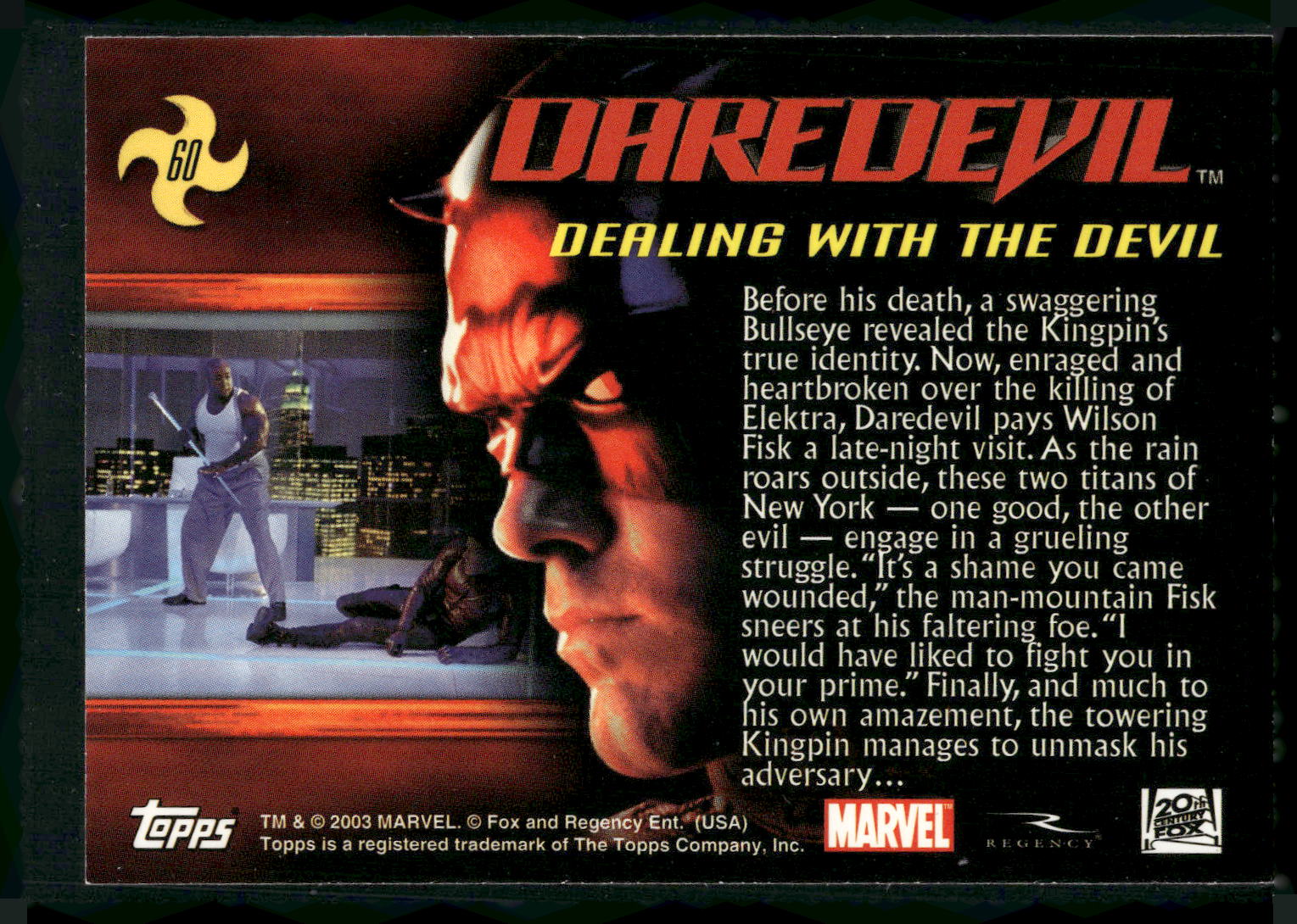 2003 Topps Daredevil #60 Dealing with the Devil