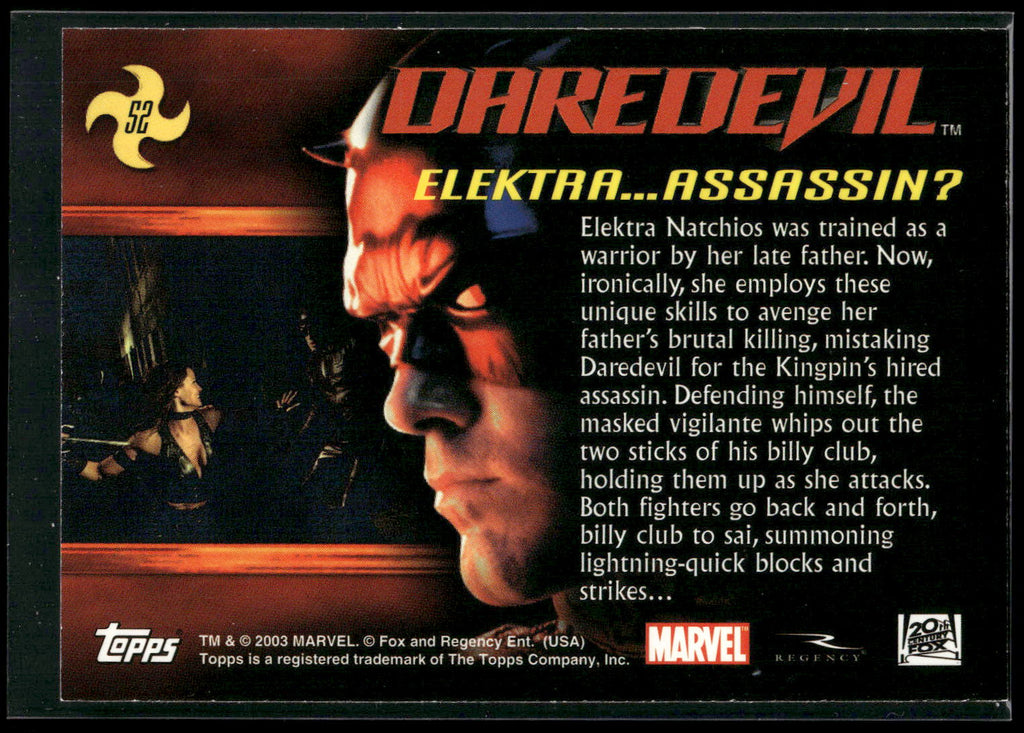 2003 Topps Daredevil #52 Elektra...Assassin?