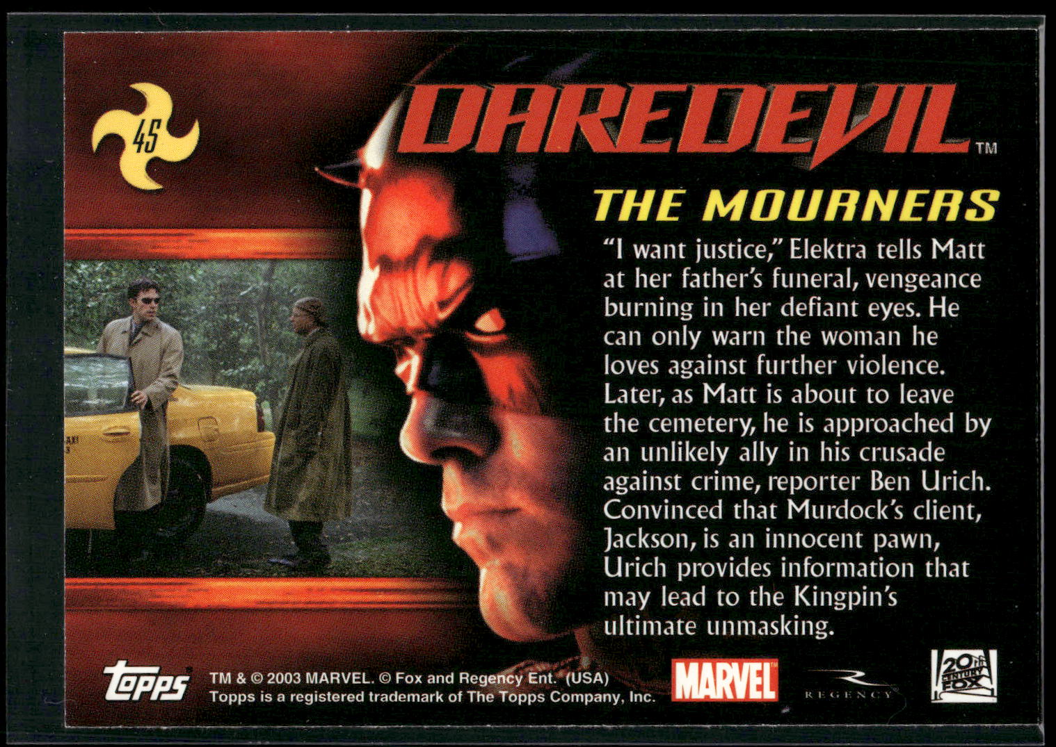 2003 Topps Daredevil #45 The Mourners