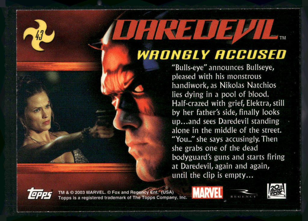 2003 Topps Daredevil #43 Wrongly Accused