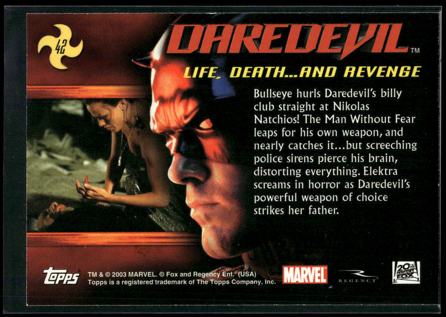 2003 Topps Daredevil #42 Life, Death...and Revenge
