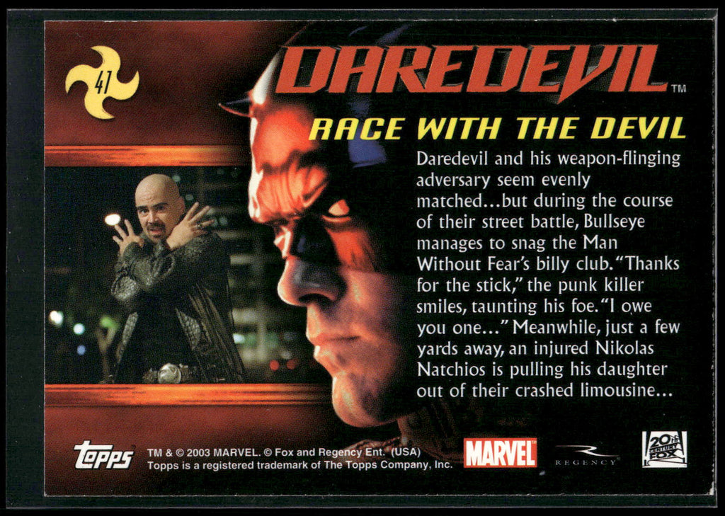 2003 Topps Daredevil #41 Race with the Devil