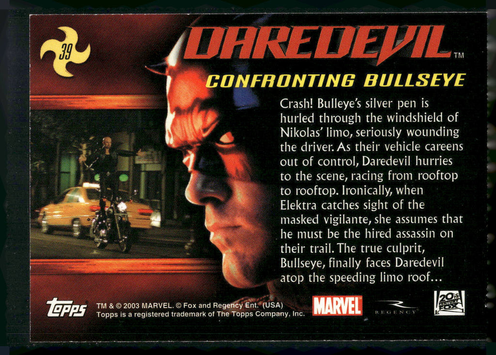 2003 Topps Daredevil #39 Confronting Bullseye