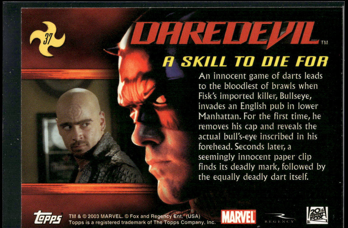 2003 Topps Daredevil #37 A Skill To Die For
