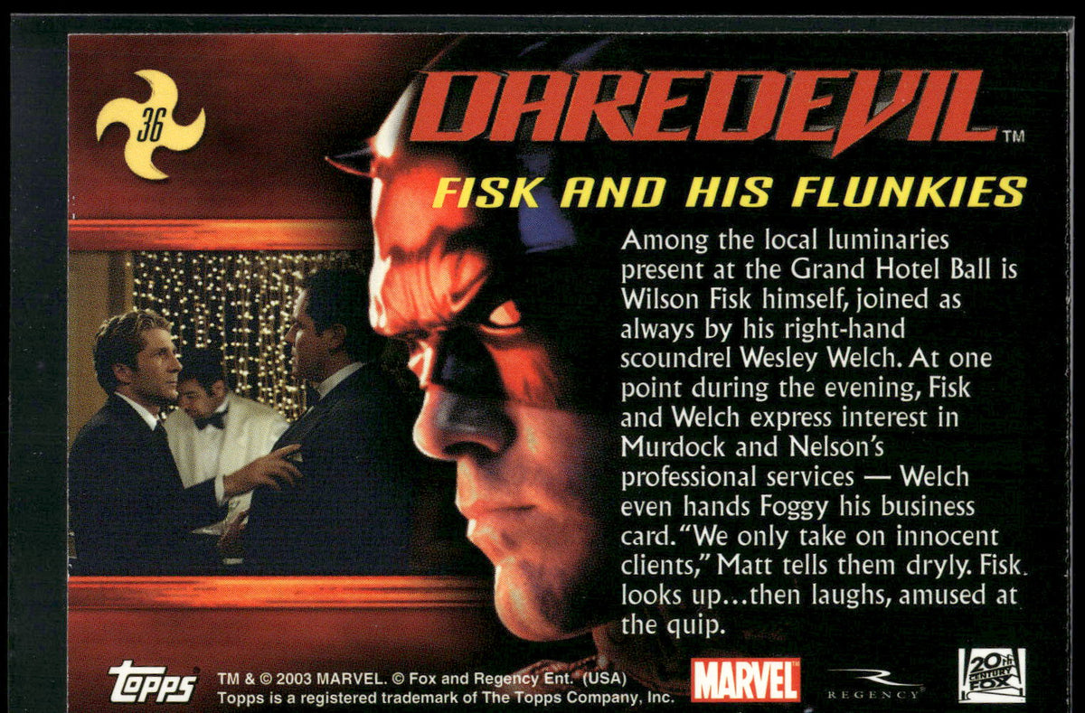 2003 Topps Daredevil #36 Fisk and His Flunkies